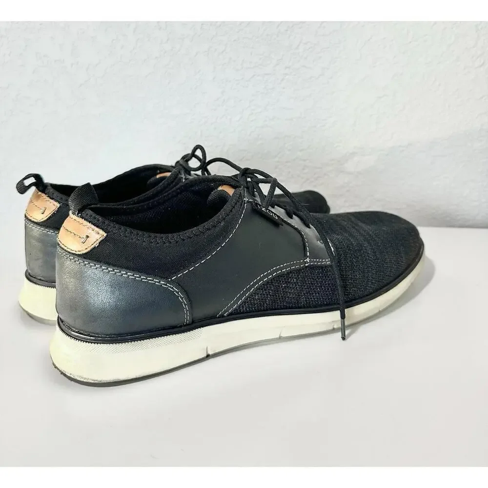 Izod Mens Casual Shoes Drift Oxford Memory Foam Sneaker Breathable Black Size 10